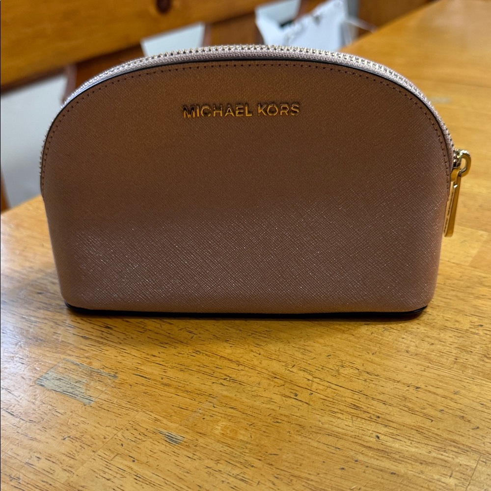 Michael Kors Blush Leather Cosmetic Bag